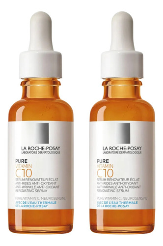 Combo X2 La Roche Pure Vitamin C10 Serum Antioxidante 30 Ml