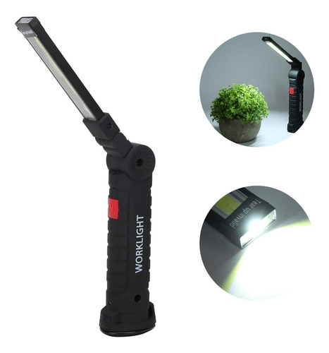 Cob Luz De Trabajo Lámpara De Mano Led Brillante Linterna De