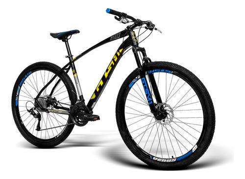 Bicicleta Aro 29 Gts Freio A Disco E Suspensão 27v I-vtec Sx Cor Preto - amarelo Tamanho do quadro 19