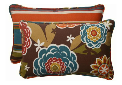 Almohadas Rectangulares Para Exterior/interior Diseño Flores