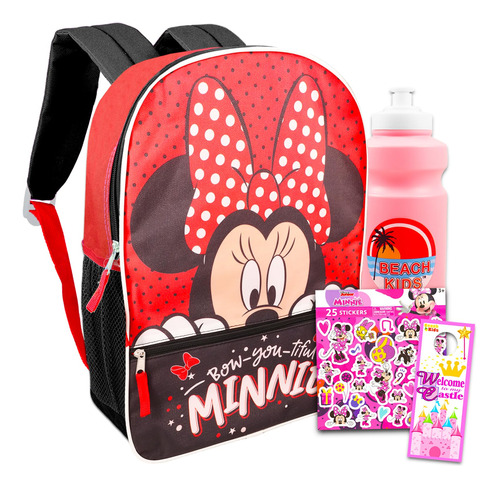 Mochila Minnie Mouse - Bundle Con Mochila Minnie De 16  Para