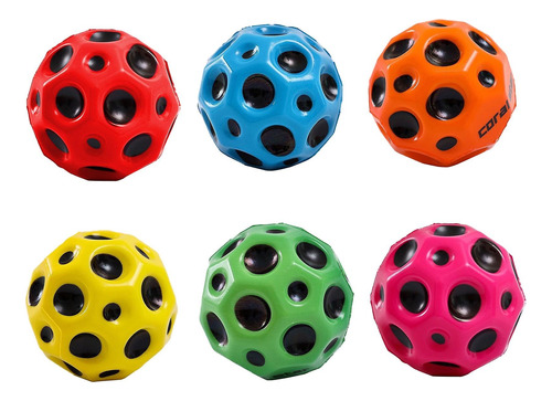 Pelota Coral Star Rebotes Giros Extremos Pelota Saltarina X6