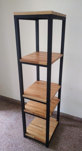 Imagen 4 de 4 de Estantería Repisa Hierro Y Madera Jd (arte Y Diseño)