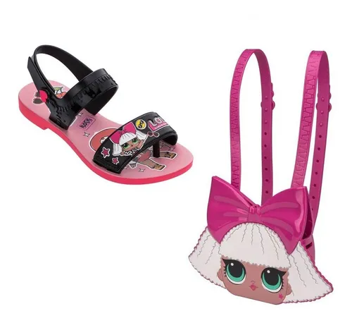 Sandalia lol hot sale com bolsa