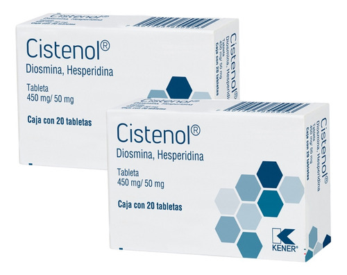 Cistenol Diosmina,hesperidina 450mg/50mg 2 Cjs De 20 Tabsc/u