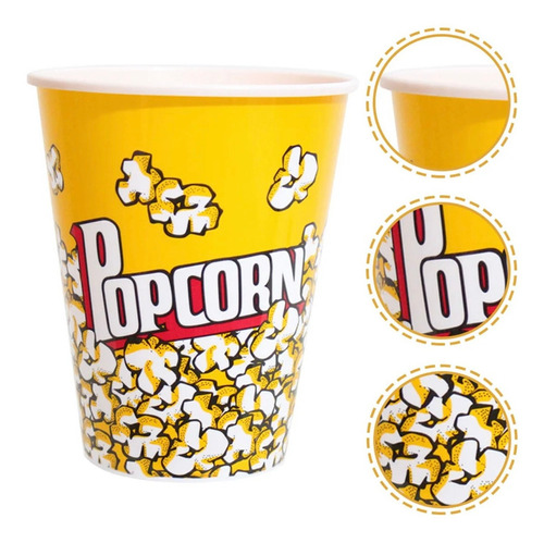 Cubeta Vaso Para Palomitas Bote Botana Palomero Pack 2x1