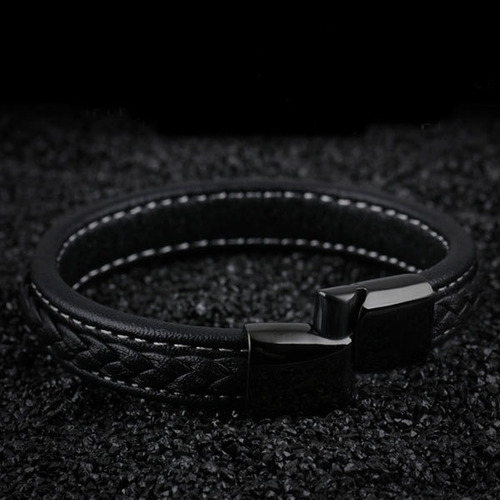 Imagen 3 de 4 de Brazalete Cuero Legado, Acero