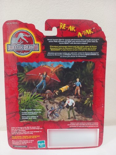 Billy Brennan & Pteranodon Jurassic Park 3 Hasbro 2001 (Usado)