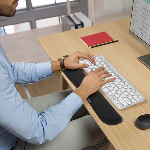Soporte Reposamunecas Para Teclado En Escritorio | Negro
