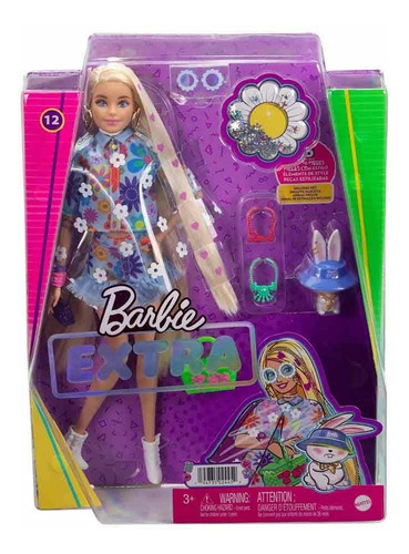 Barbie Extra: Muñeca Con Conejo Y Accesorios Coloridos
