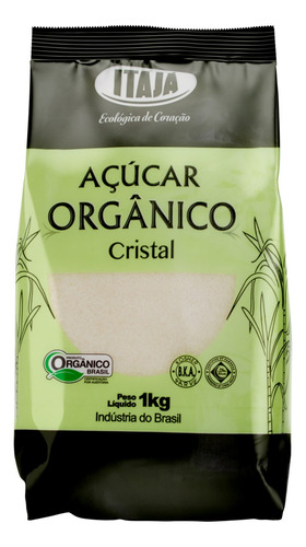 Açúcar Cristal Orgânico Itajá Pacote 1Kg