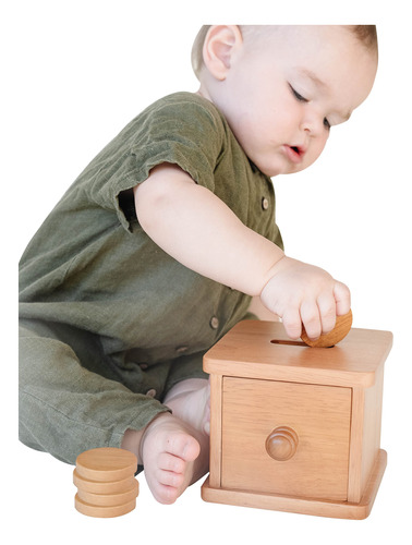 Montessori - Caja De Monedas Para Permanencia De Objetos, Ca