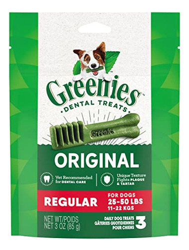 Golosinas Dentales Para Perros Greenies Original Regular 85