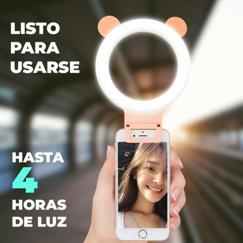 Espejo Aro De Luz Led Soporte Celular Recargable Ele-gate