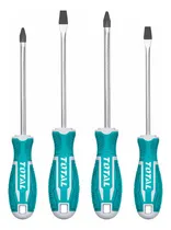 Comprar Set 4 Destornilladores Total - Phillips Y Chatos, Imantados