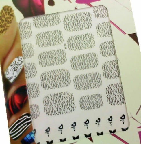 Imagem 2 de 3 de Adesivo Decalque Unhas Inteiras Makeup Nails Peixinhos