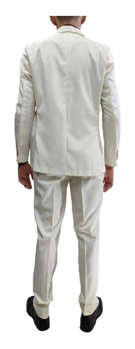 Imagen 5 de 10 de Ambro Traje Saco Y Pantalon Maxima Calidad Beige