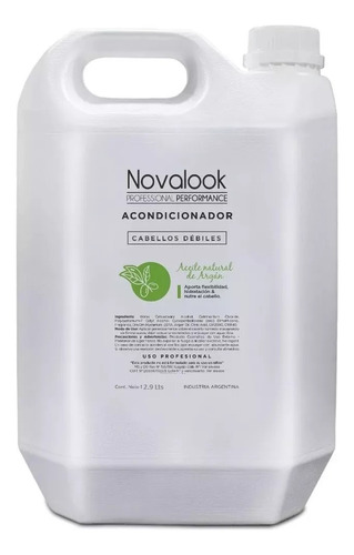 Acondicionador Con Argan Cabellos Debiles Novalook 2.9 Lts