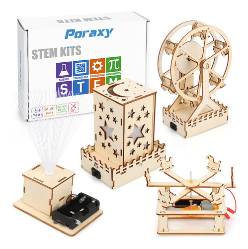 Kits Stem 4 En 1, Kits De Ciencia De Construccin De Madera, 