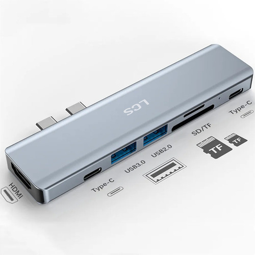 Imagen 2 de 3 de Hub Adaptador 7 En 1 Macbook Pro Air Usb-c 3.0 Hdmi 4k Lcs