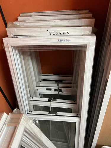 Ventana 120x50 Aluminio Herrero Corrediza Blanco
