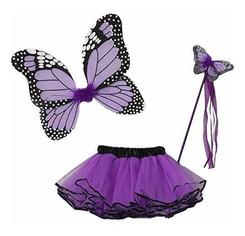 Disfraz Mariposa Morado Niñas 2-4t