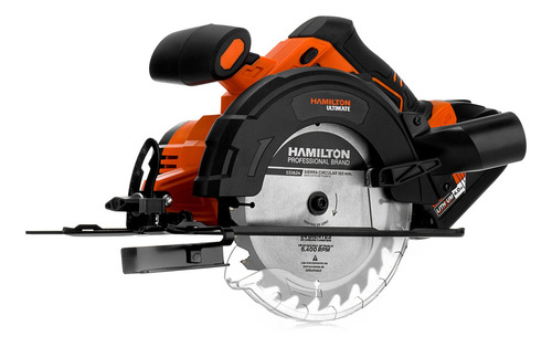 Imagen 4 de 10 de Sierra Circular Bateria 20v Hamilton Linea Pesada + Regalo