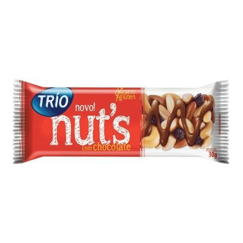 Barra Trio Nuts - 1 Barra De 30g - Chocolate - Trio 