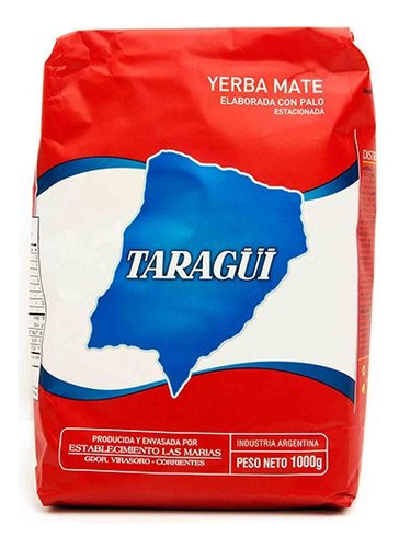 Yerba Mate Taragüi 1 Kilo X 10 Unidades