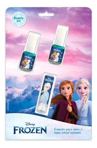 Set Belleza De Frozen Esmaltes Y Lapiz Labial Originales