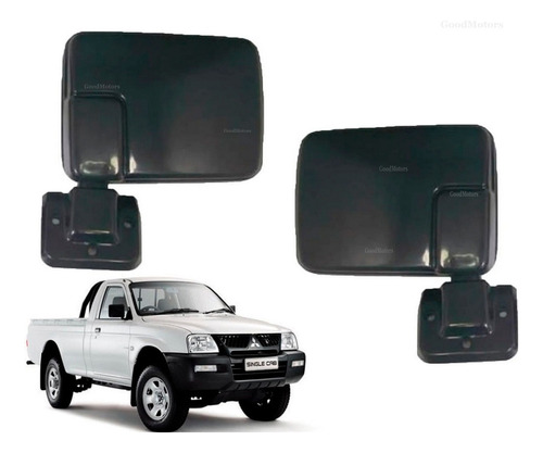 Espejo Lateral Mitsubishi L200 1997/2006 Negro // El Par