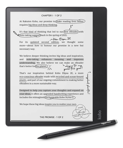 Ereader Kobo Elipsa 2e De 10,3 Pulgadas Y 32 Gb Con Kobo Sty