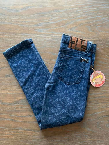 Jean Estampado Azul Talle 6 Años Little Akiabara