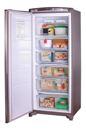Imagen 3 de 3 de Freezer vertical Whirlpool WVU27 inox 231L 220V