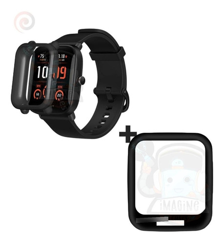 Case Bumper Protetor Tpu Amazfit Bip U Pro + Película 3d