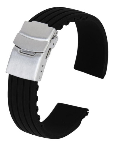 Pulseira De Borracha Silicone 22mm Deployant -seiko Citizen