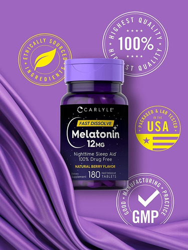 Melatonina 300 Tabletas Sabor Berry 12mg Maxima Eg Mm36 Bayas