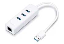Comprar Adaptador Usb 3 Puertos Usb 3.0 Y Adaptador Ethernet Gigabit