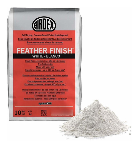 Ardex Feather Finish Blanco/blanco Bolsa A Base De Cemento A