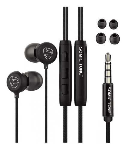 Fone De Ouvido Com Botões De Volume S500 Somic Tone