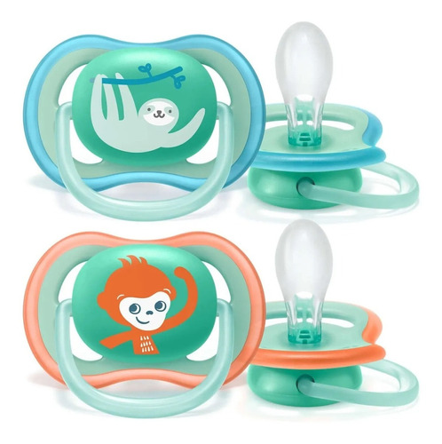 Set X2 Chupetes Ultra Air Talle 3 +18 Meses Avent Philips