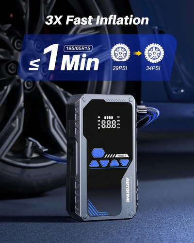 Jump Starter Autoone 4000a Con Compresor De Aire 20800 Mah