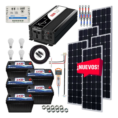 Kit Solar 3000 Watts Lth Inversor 600w Onda Pura Pwm Sd