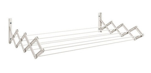 Imagem 5 de 7 de Varal De Parede Retrátil Para Apartamento - 80 Cm - Branco