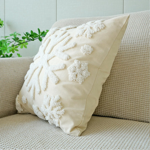 Fundas De Almohada Navideñas Con Copo De Nieve Fundas De Alm