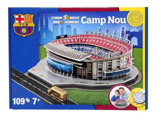 Rompecabezas 3D Nanostad Estadio Camp Nou Barcelona de 109 piezas