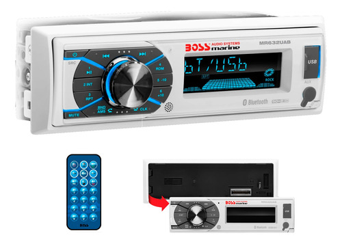 Estereo Nautico Boss Mr632uab Bt/usb Fte Desmo 200w 