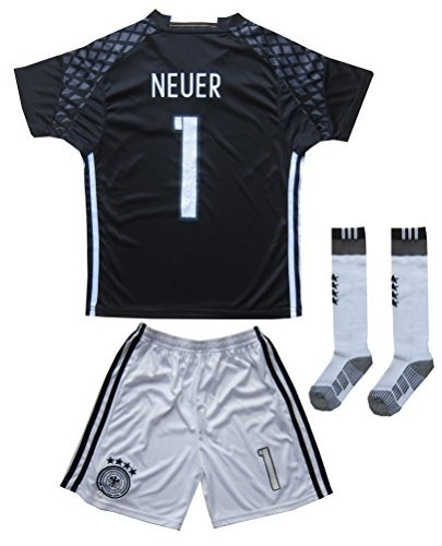 Alemania Neuer # 1 Goalie Soccer Soccer Kids Goalkeeper Jers