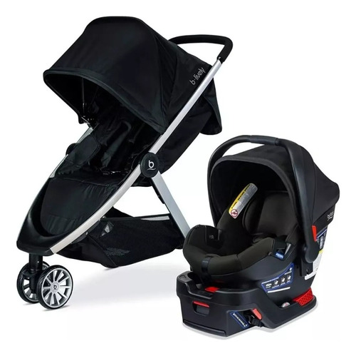 Coche Cuna Bebe 3 Ruedas Britax B Lively Con Huevito Y Base 