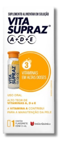 Solução Vitamína A, D E Cabelo Pele Vita Supraz Ade União Q Sabor Sem sabor
